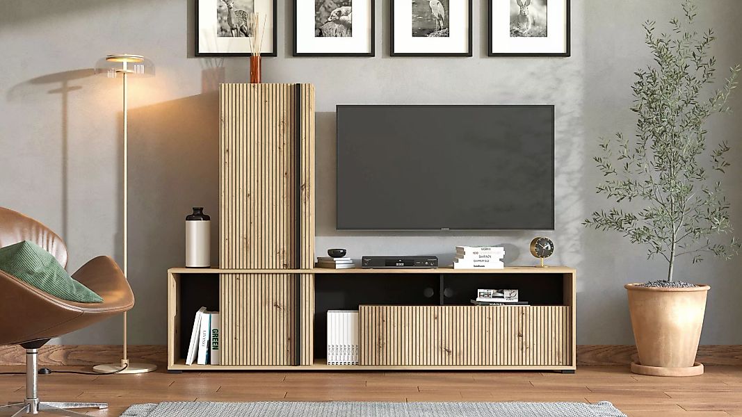 INOSIGN Wohnwand "Chania, 195 cm, inkl. TV Board und Highboard", (Komplett- günstig online kaufen