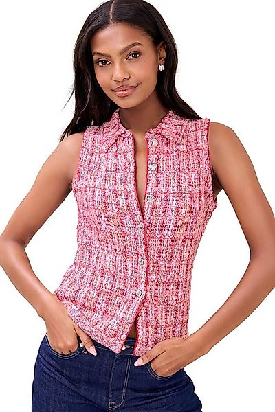 LIPSY Anzugweste Lipsy durchgeknöpfte Bouclé-Weste mit Kragen (1-tlg) günstig online kaufen