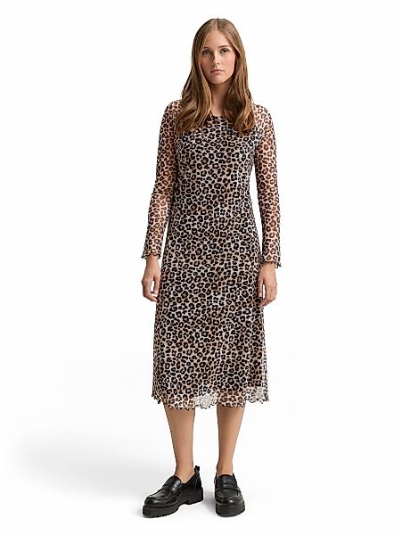 TOM TAILOR Denim Midikleid, mit All-Over Print günstig online kaufen