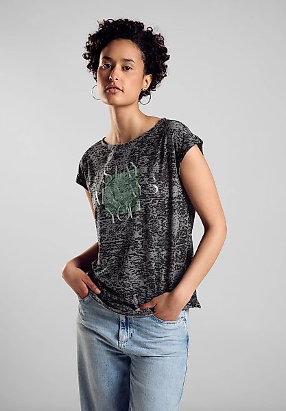 STREET ONE Shirttop, mit Burn Out-Print günstig online kaufen