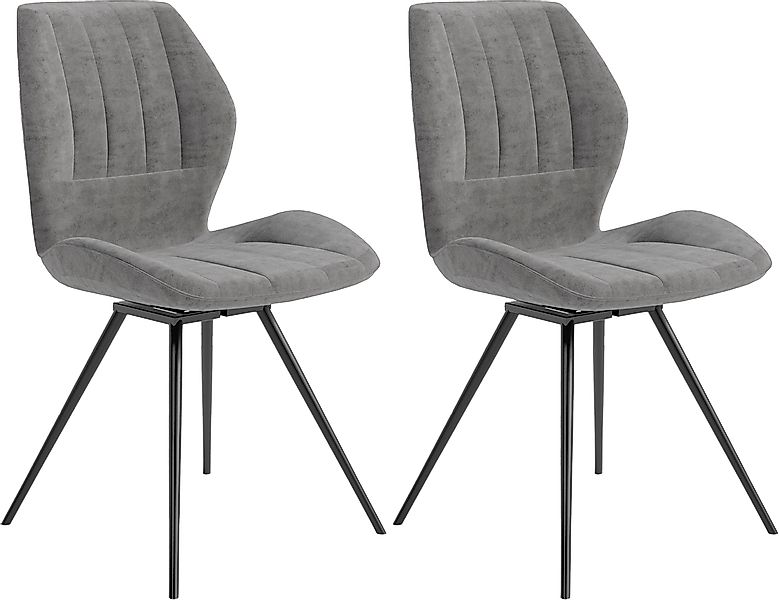 byLIVING Esszimmerstuhl »Manhattan 2er-Set«, (Set), 2 St., Microfaser VINTA günstig online kaufen