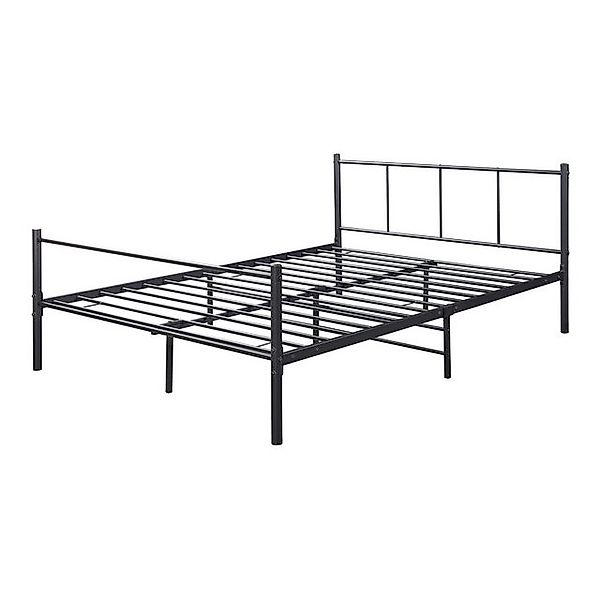 en.casa Metallbett, »Laos« 140x200 cm Schwarz Metall günstig online kaufen