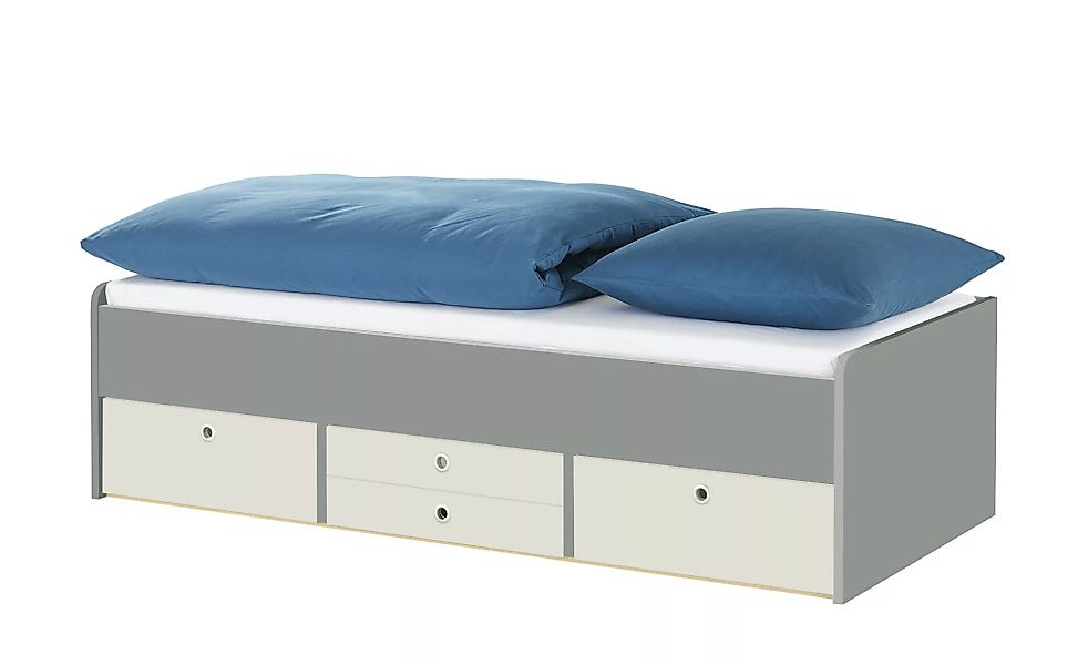 Schubkastenbett  Grow Up - grau - 127 cm - 54,5 cm - Betten > Bettgestelle günstig online kaufen