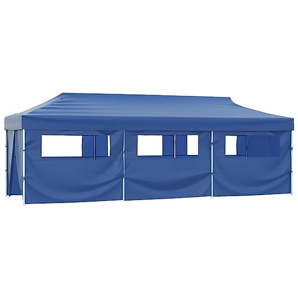vidaXL Faltzelt, Zelt Partyzelt Pop-Up mit 8 Seitenwänden 3 x 9 m Blau günstig online kaufen