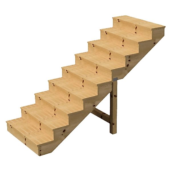 Vinuovo Holztreppe 9 Stufen 140cm mit Setzstufen günstig online kaufen