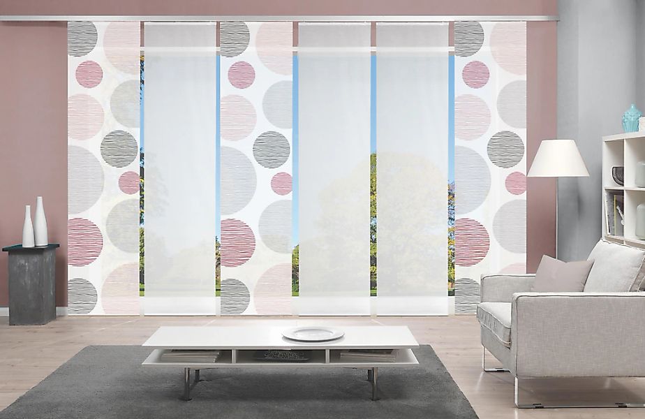 Vision S Schiebegardine "6ER SET BORDEN" Paneelwagen 6 Stk. tlg. HxB: 260x6 günstig online kaufen