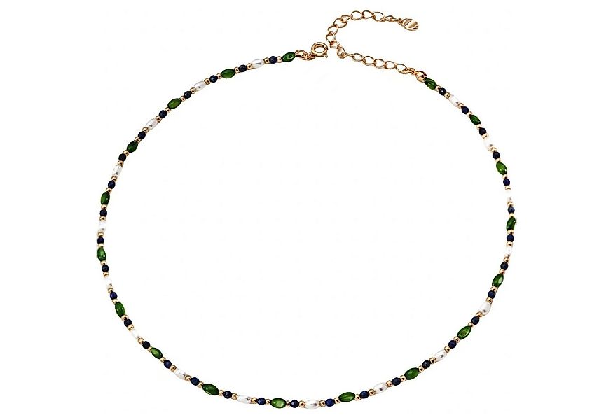 Jumpeak Silberkette Silberkette, Damenkette, Perlenkette, Lapislazuli-Kette günstig online kaufen