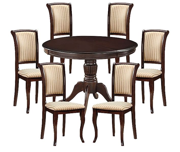 Feldmann-Wohnen Esszimmer-Set Olivia, (ausziehbar Tisch, mit 4 Sttühle, 5-S günstig online kaufen