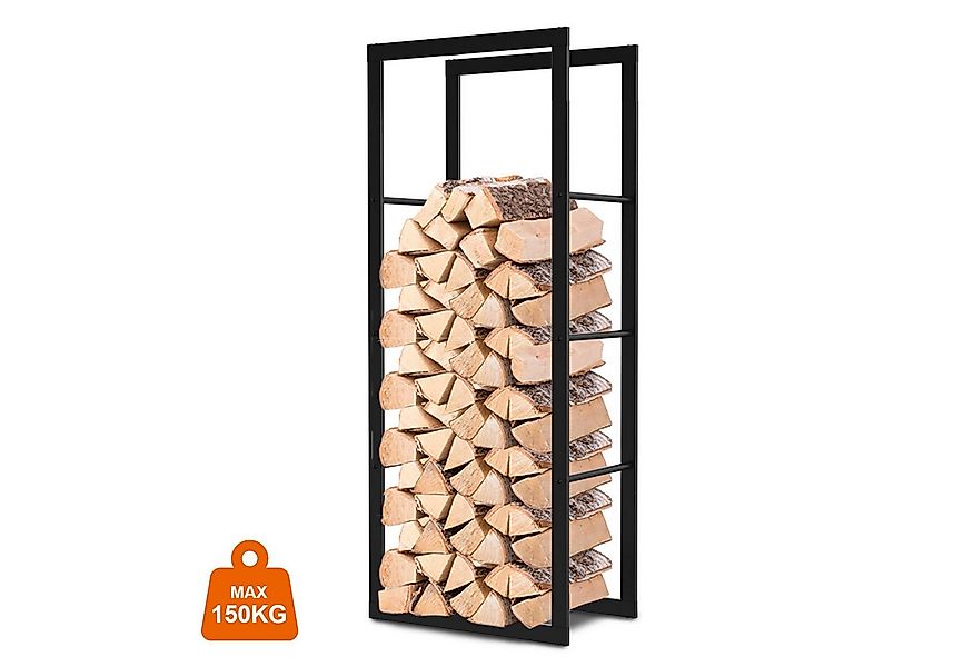 Clanmacy Kaminholzregal Brennholzregal für innen/außen 40x25x100 cm Metall günstig online kaufen