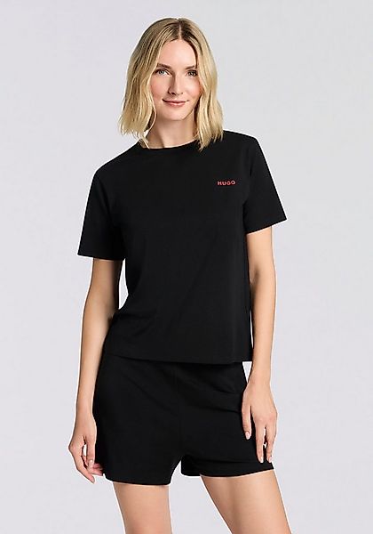 HUGO T-Shirt mit rundem Ausschnitt, regular fit, toniges Markenlogo günstig online kaufen