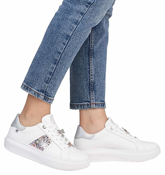 RIEKER Sport Plateausneaker mit stylischen Metallic-Details, Freizeitschuh, günstig online kaufen