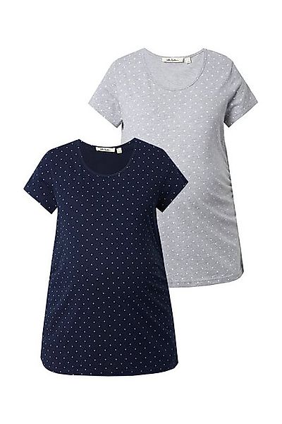 Ulla Popken T-Shirt Bellieva-T-Shirts 2er-Pack Kurzarm seitl. Raffung (2-tl günstig online kaufen