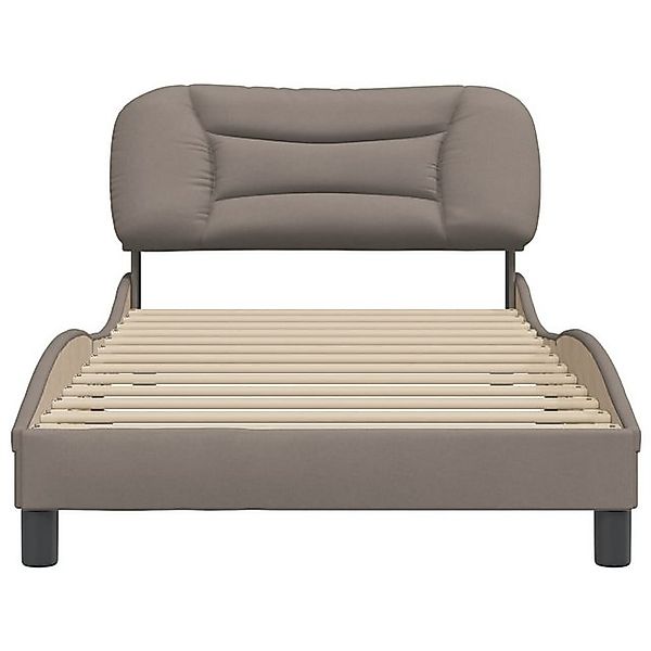 furnicato Bettgestell ohne Matratze "Hvar" Taupe 100x200 cm Stoff (1-tlg) günstig online kaufen