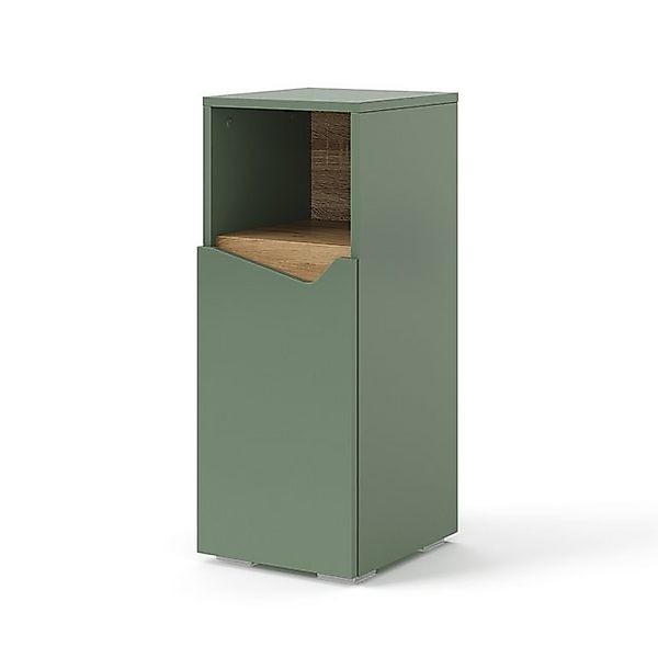 Vicco Midischrank Marelle Grün/Artisan 30 x 75 cm mit Tür und offenem Fach günstig online kaufen