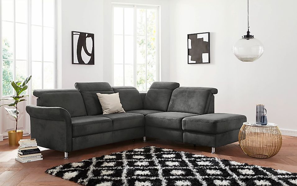 sit&more Ecksofa Darwin L-Form, inklusive Federkern, wahlweise mit Kopfteil günstig online kaufen