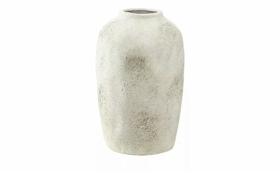 HOME STORY Vase   ¦ creme ¦ Steinzeug ¦ Maße (cm): H: 32  Ø: 20.5 Accessoir günstig online kaufen