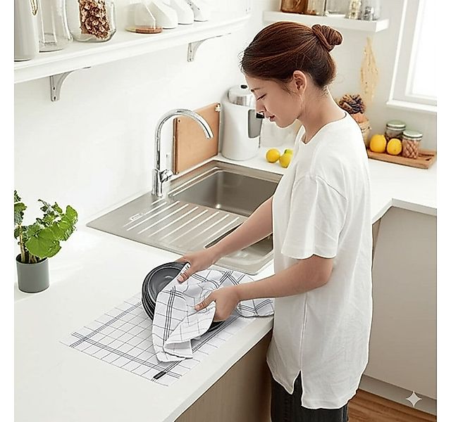 ALARA HOME Geschirrtuch Geschirrtücher Baumwolle Allzweck Tücher Küchentüch günstig online kaufen