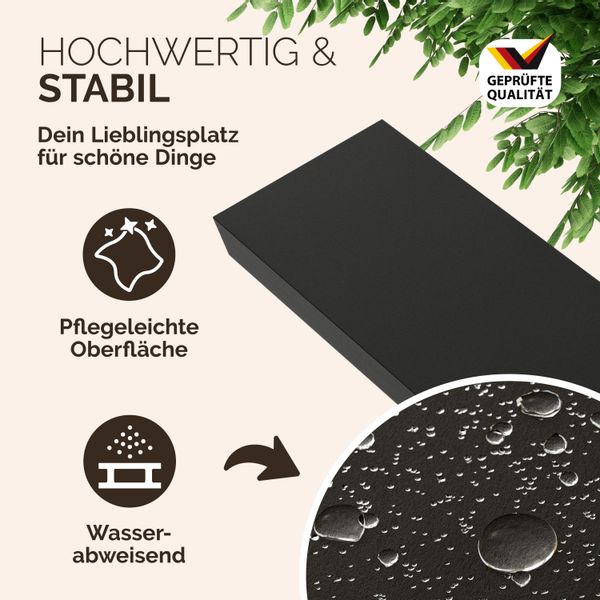 Casaria Wandboard, Schwarz Hängeregal mit Halterung günstig online kaufen