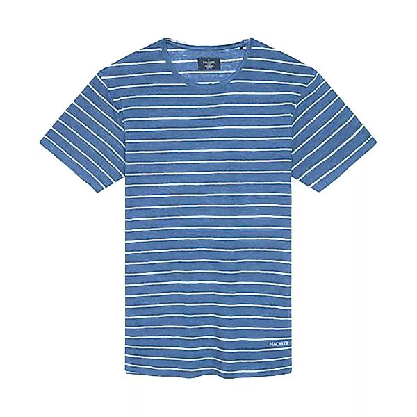 Hackett Linen Stripe Kurzärmeliges T-shirt 2XL Blue / White günstig online kaufen