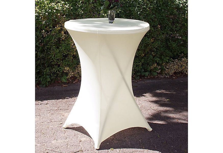 TRUTZHOLM Stehtischhusse Stehtischhusse Stretch beige Partytisch Bistrotisc günstig online kaufen