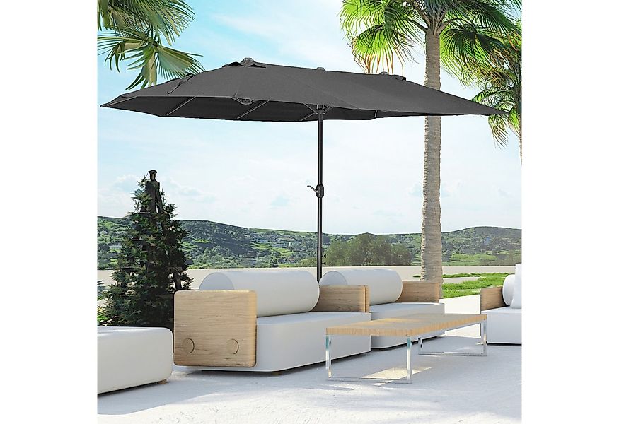 Outsunny Sonnenschirm Doppelsonnenschirm, LxB: 455x265 cm, Sonnenschirm, Ga günstig online kaufen