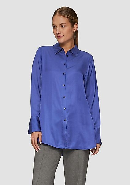 s.Oliver Langarmbluse Bluse Longbluse aus Viskosesatin mit Metallknöpfen günstig online kaufen