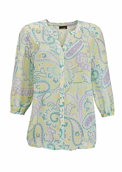 GOLDNER Chiffonbluse "Druckbluse mit Paisley-Muster" Schulterpasse vorne un günstig online kaufen