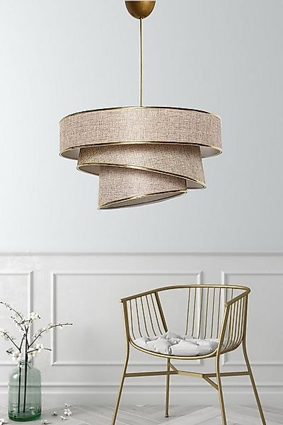 Opviq Kronleuchter Couper FLH, Beige,Gold, 40 x 40 cm, Metallkörper, Lighti günstig online kaufen