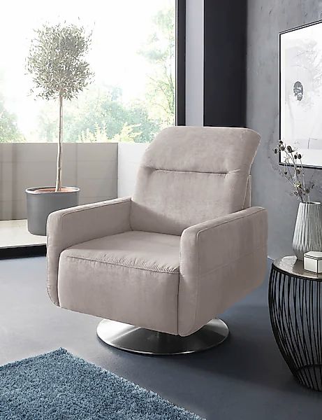 sit&more Drehsessel »Gizeh«, inklusive Kopfteilverstellung, mit Federkern günstig online kaufen