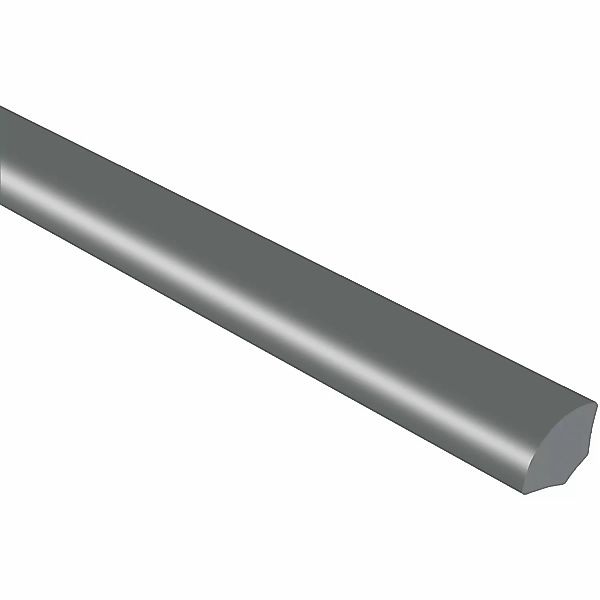 Viertelstab Kunststoff Grau 14 mm x 14 mm x 2500 mm günstig online kaufen