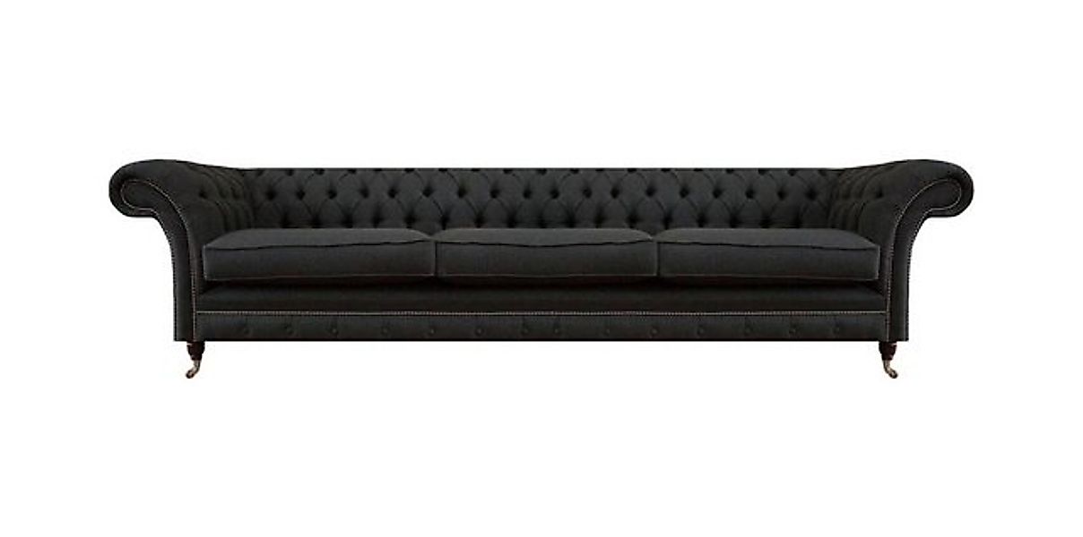 JVmoebel Sofa Schwarze Chesterfield Sitzmöbel Luxuriöser Dreisitzer Polster günstig online kaufen