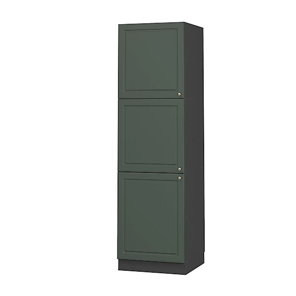 Vicco Herdumbauschrank Fame-Line Herdschrank Grün-Gold Landhaus/Anthrazit 6 günstig online kaufen