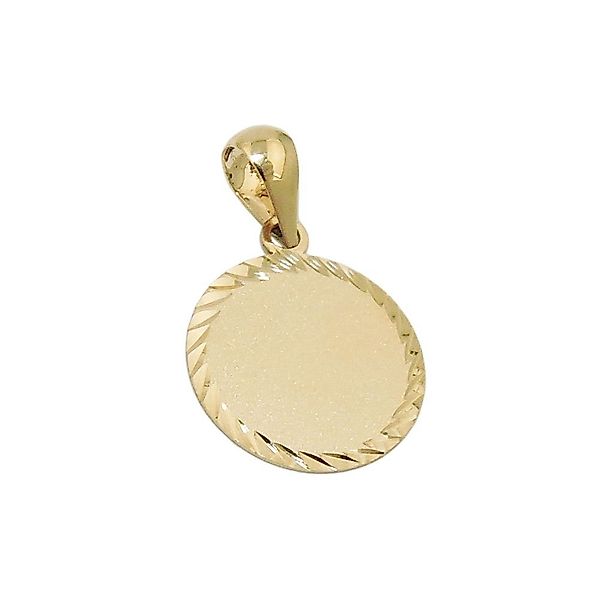 Gallay Kettenanhänger 12mm Gravurplatte matt diamantiert günstig online kaufen