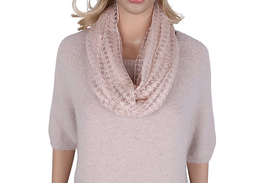 MIRROSI Loop Damen Schal Unifarbe HALBTRANSPARENT, Tolle Muster, Schlauchsc günstig online kaufen