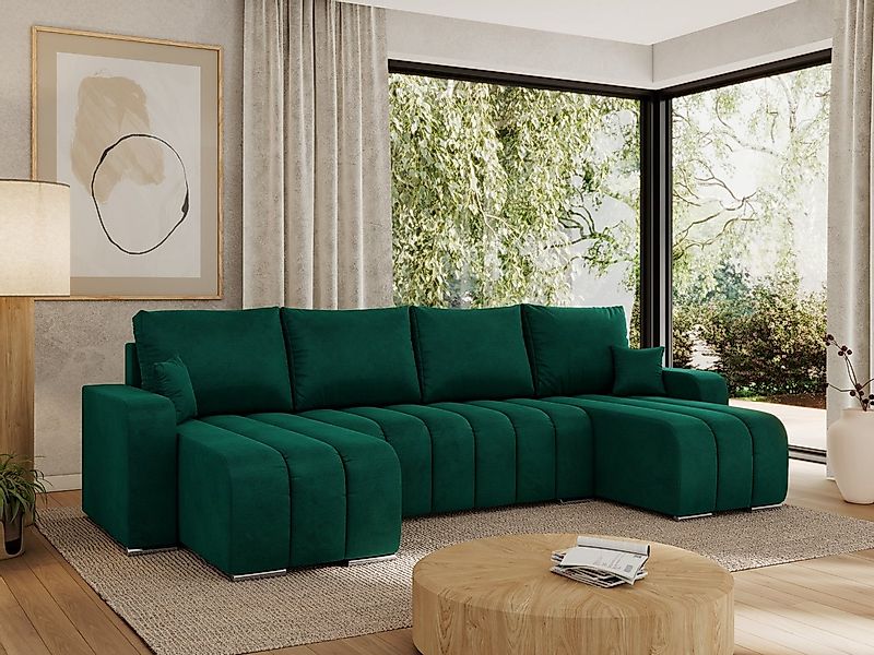 MKS MÖBEL Ecksofa KIRASSO U, Set, Bonellfedern, lose Kissen, Couch U-form, günstig online kaufen