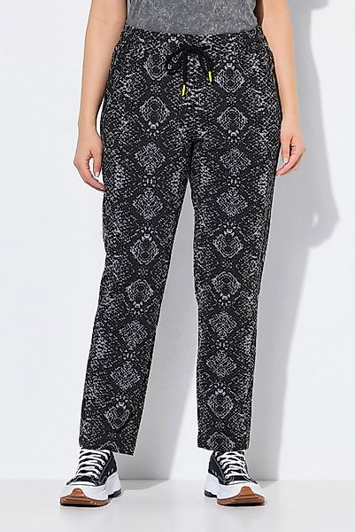 Ulla Popken Schlupfhose Jogginghose Schlangenmuster Elastikbund Taschen günstig online kaufen