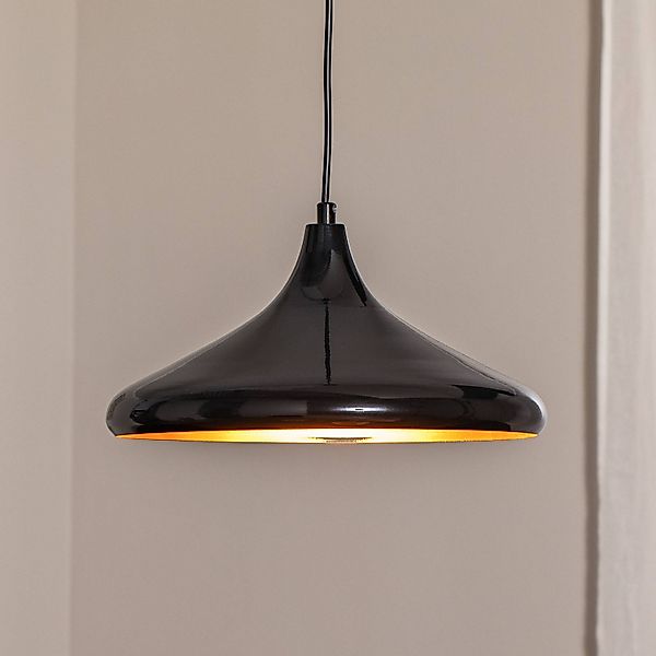 Hängeleuchte Berceste 207-S Ø35cm schwarz/gold günstig online kaufen