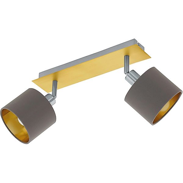 Eglo Spot 2er Valbiano 7 cm x 32 cm Messing Nickel Matt Cappuccino-Gold günstig online kaufen