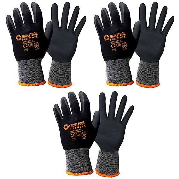 Fronttool Nitril-Handschuhe Arbeitshandschuhe FlexWork Schutzhandschuhe Gar günstig online kaufen
