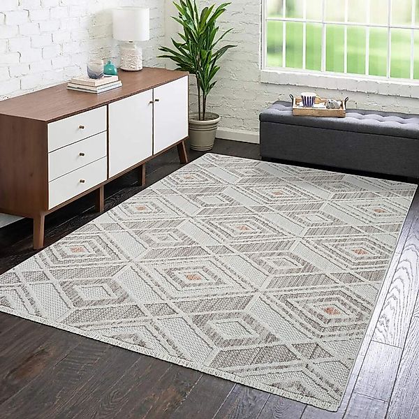 Carpet City Teppich »LINDO 8875«, rechteckig, 11 mm Höhe, Kurzflor, Hochtie günstig online kaufen