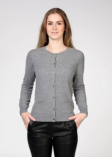 IN LINEA Strickjacke NOS Cardigan, Rundhals, 812 FLANELL MEL. günstig online kaufen