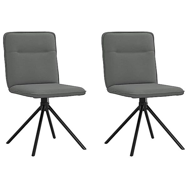 vidaXL Esszimmerstuhl Esszimmerstühle 2 Stk. Dunkelgrau günstig online kaufen