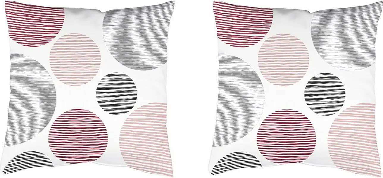 HOME WOHNIDEEN Dekokissen "BORDEN" Kissenhülle mit Füllung, 2 Stück günstig online kaufen