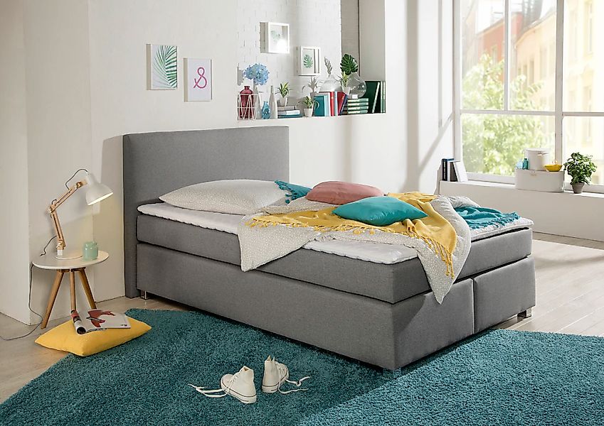 Home affaire Boxspringbett "Eliana" inkl. Topper, in 4 Breiten, 3 Matratzen günstig online kaufen