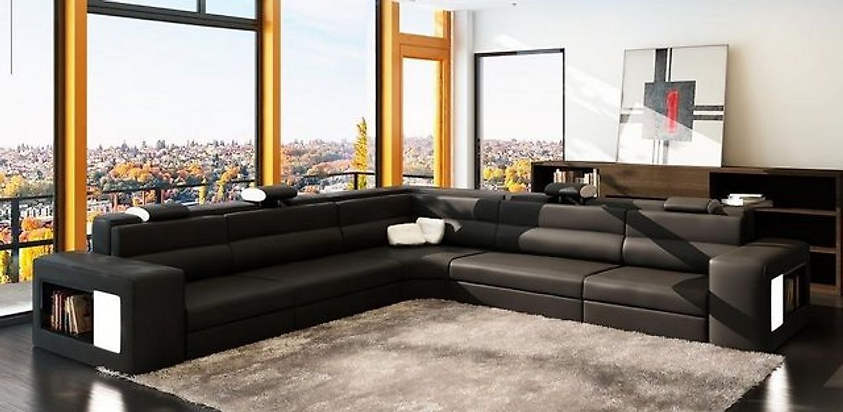 JVmoebel Ecksofa Ledersofa Sofa Couch Ecksofa Sitz Polster Wohnlandschaft X günstig online kaufen