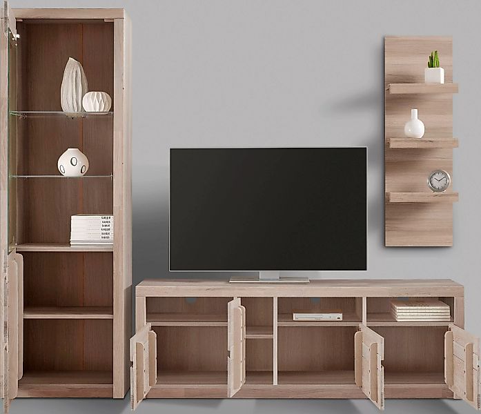 Home affaire Wohnwand "Silkeborg", (Set, 3 St.), teilmassives Holz günstig online kaufen
