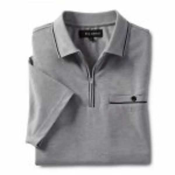 Komfort Poloshirt, grau-melier günstig online kaufen
