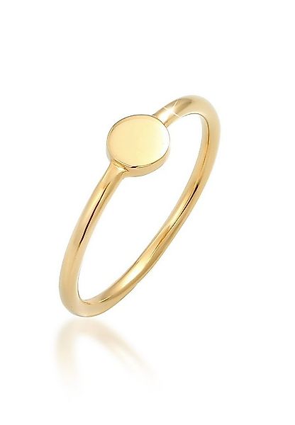 Elli Fingerring Plättchen Kreis Geo Basic 925 Silber, Kreis günstig online kaufen