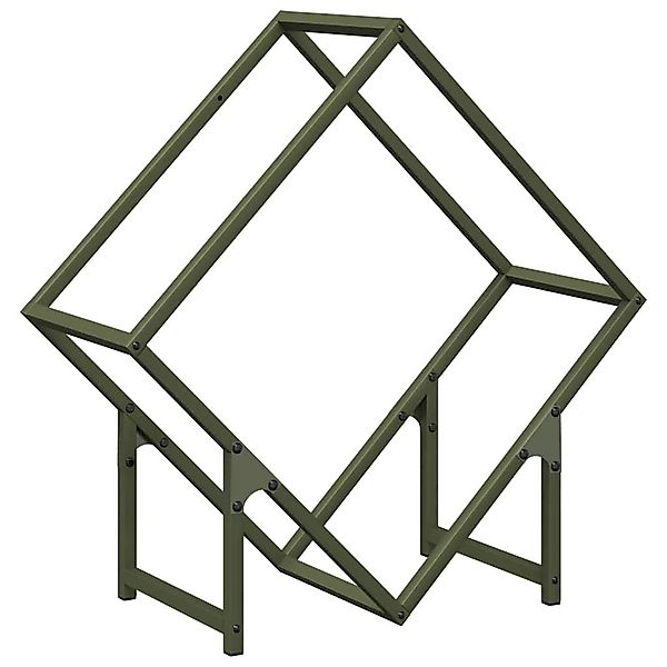 vidaXL Kaminholzregal Brennholzregal Olivgrün 60x25x60 cm günstig online kaufen