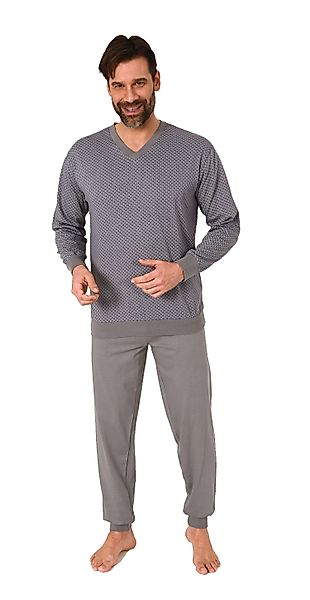 Normann Pyjama Herren Schlafanzug lang mit günstig online kaufen